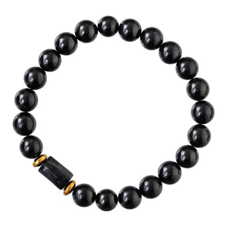 Black Tourmaline Bracelet for Women Men's Gifts - Protection Healing Crystal Bracelet - 8mm Gemstone Beaded Adjustable
